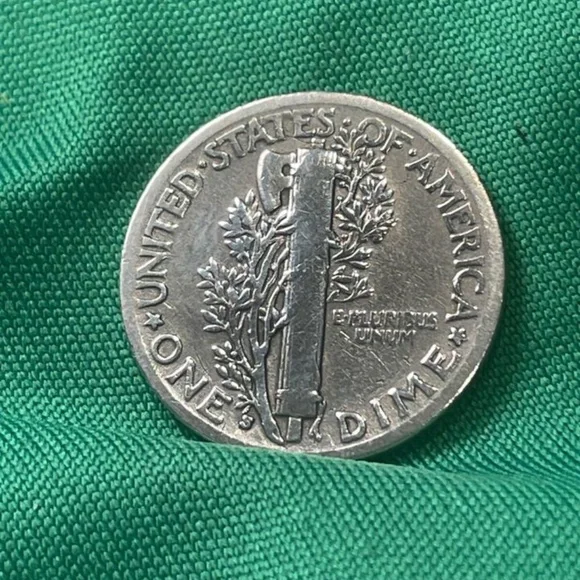 1937 S Silver Dime 87 Years Old Antique  10 Cent Coin- AU Brilliant - Picture 4 of 5